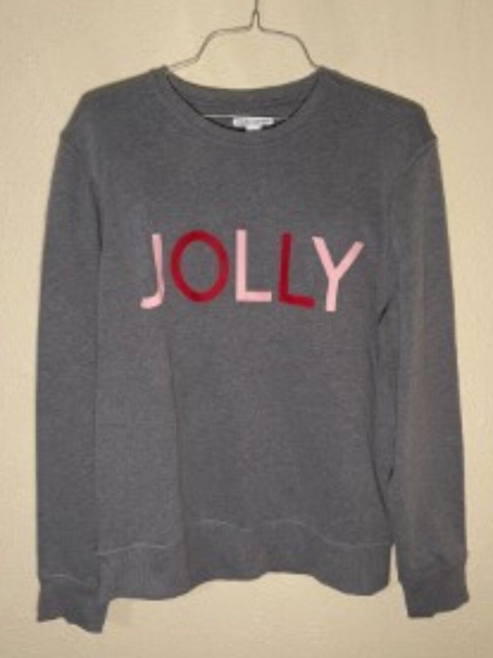 "JOLLY" Dark Gray Sweatshirt, Size Large